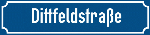 Straßenschild Dittfeldstraße
