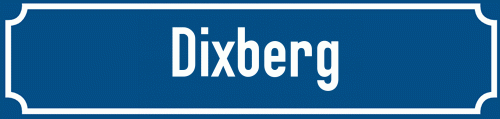 Straßenschild Dixberg zum kostenlosen Download