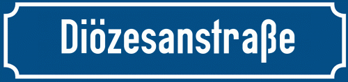 Straßenschild Diözesanstraße zum kostenlosen Download