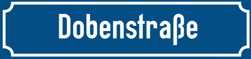 Straßenschild Dobenstraße zum kostenlosen Download