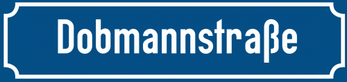 Straßenschild Dobmannstraße zum kostenlosen Download