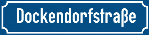 Straßenschild Dockendorfstraße zum kostenlosen Download
