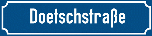 Straßenschild Doetschstraße