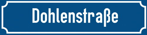 Straßenschild Dohlenstraße zum kostenlosen Download