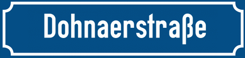 Straßenschild Dohnaerstraße