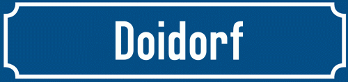 Straßenschild Doidorf