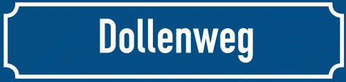 Straßenschild Dollenweg