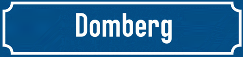 Straßenschild Domberg