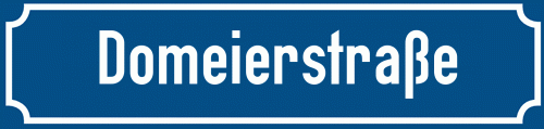 Straßenschild Domeierstraße