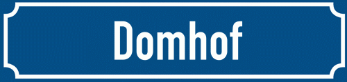 Straßenschild Domhof zum kostenlosen Download