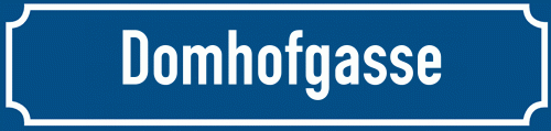 Straßenschild Domhofgasse