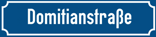 Straßenschild Domitianstraße zum kostenlosen Download