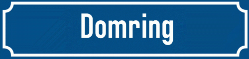 Straßenschild Domring