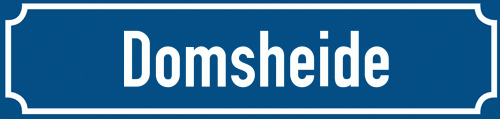 Straßenschild Domsheide