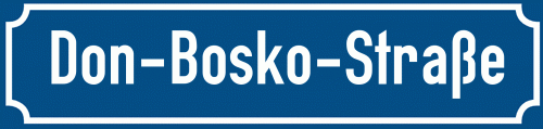 Straßenschild Don-Bosko-Straße