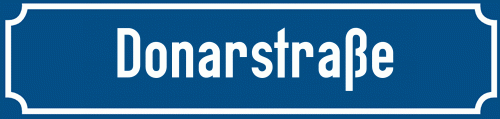 Straßenschild Donarstraße