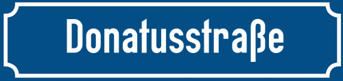 Straßenschild Donatusstraße zum kostenlosen Download