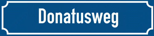 Straßenschild Donatusweg