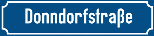 Straßenschild Donndorfstraße
