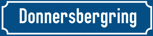 Straßenschild Donnersbergring