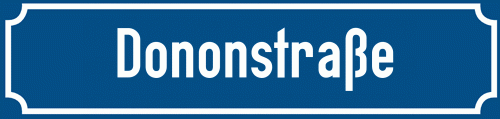 Straßenschild Dononstraße