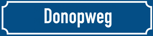 Straßenschild Donopweg