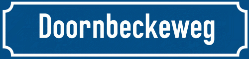 Straßenschild Doornbeckeweg