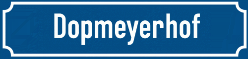 Straßenschild Dopmeyerhof zum kostenlosen Download