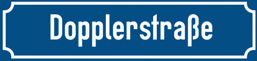 Straßenschild Dopplerstraße