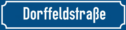 Straßenschild Dorffeldstraße