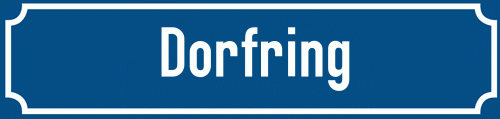 Straßenschild Dorfring