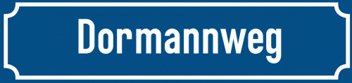 Straßenschild Dormannweg