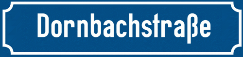 Straßenschild Dornbachstraße zum kostenlosen Download