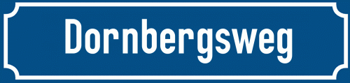 Straßenschild Dornbergsweg