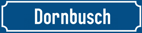 Straßenschild Dornbusch