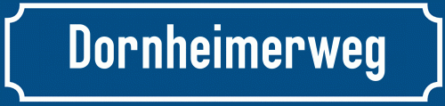 Straßenschild Dornheimerweg