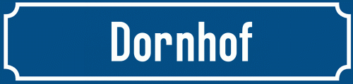 Straßenschild Dornhof