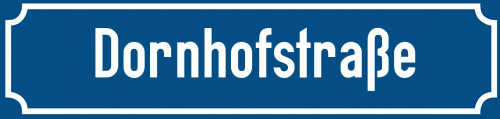 Straßenschild Dornhofstraße