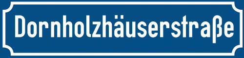 Straßenschild Dornholzhäuserstraße