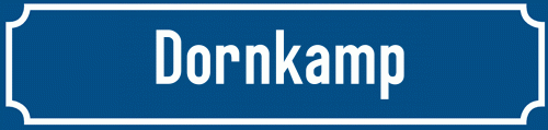 Straßenschild Dornkamp