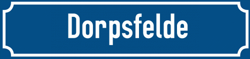 Straßenschild Dorpsfelde