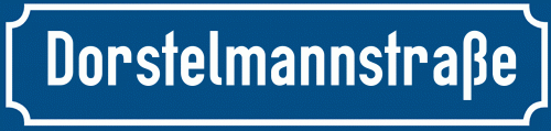 Straßenschild Dorstelmannstraße