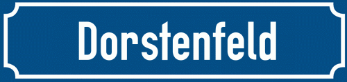 Straßenschild Dorstenfeld