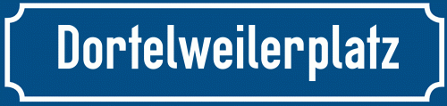 Straßenschild Dortelweilerplatz