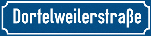 Straßenschild Dortelweilerstraße zum kostenlosen Download