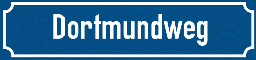 Straßenschild Dortmundweg