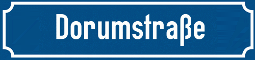 Straßenschild Dorumstraße