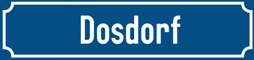 Straßenschild Dosdorf