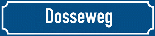 Straßenschild Dosseweg