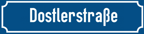 Straßenschild Dostlerstraße